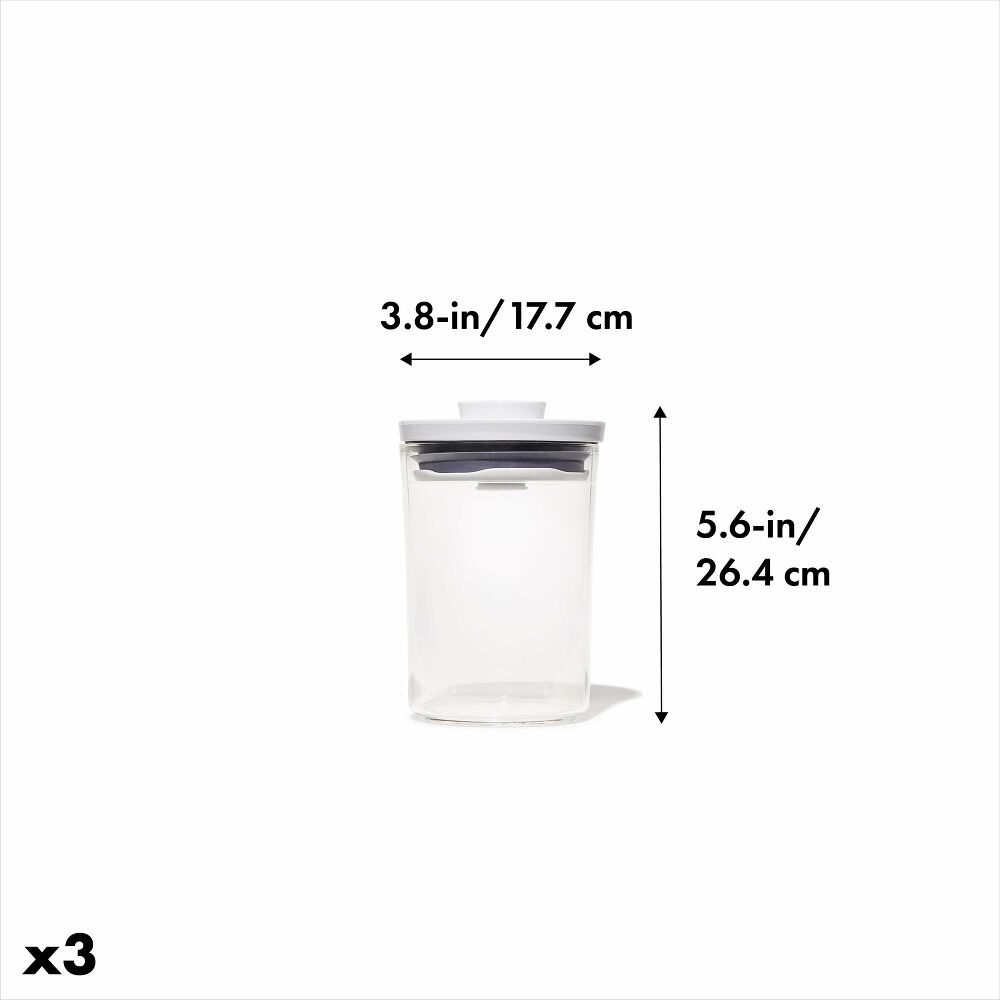 POP Round Canister 3-Piece Mini Bath Set (0.6 Qt) K8