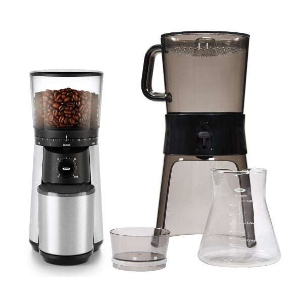 Cold Brew Coffee Maker & Conical Burr Coffee Grinder Bundle J7