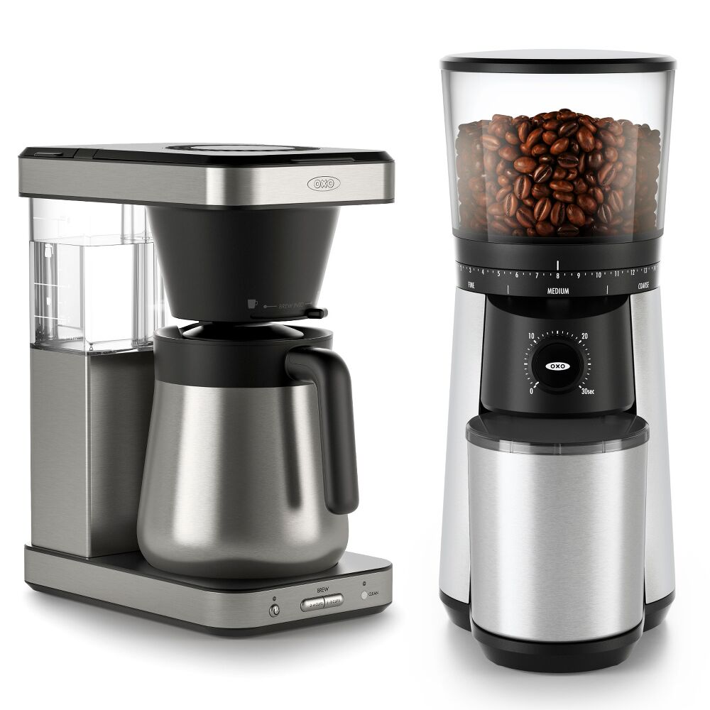 8-Cup Coffee Maker & Conical Burr Coffee Grinder Bundle K8