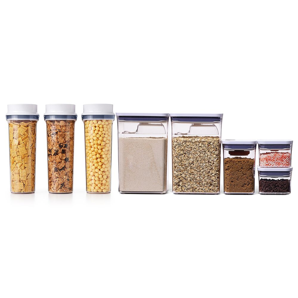 3 Piece Cereal Dispenser Set & 8-Piece POP Container Baking Set Bundle Q1