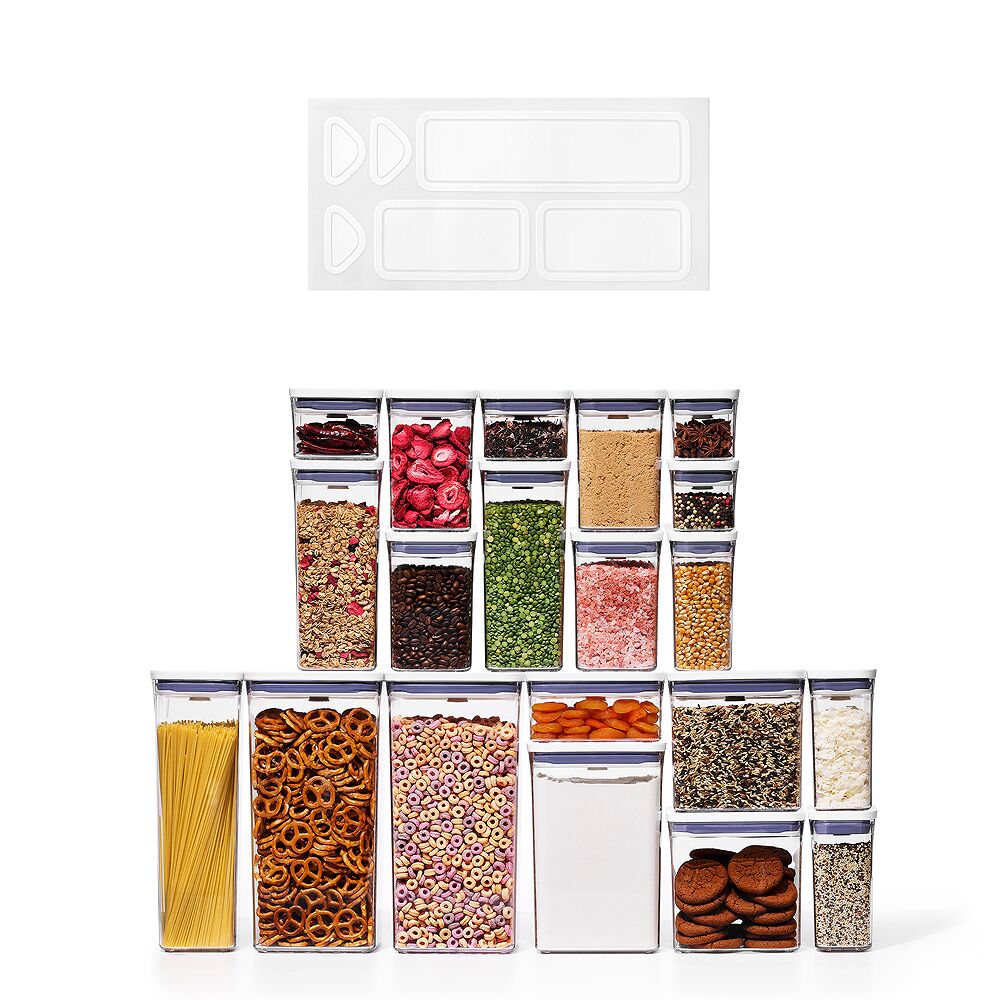 POP Removable Labels & 20-Piece POP Container Set Bundle F2