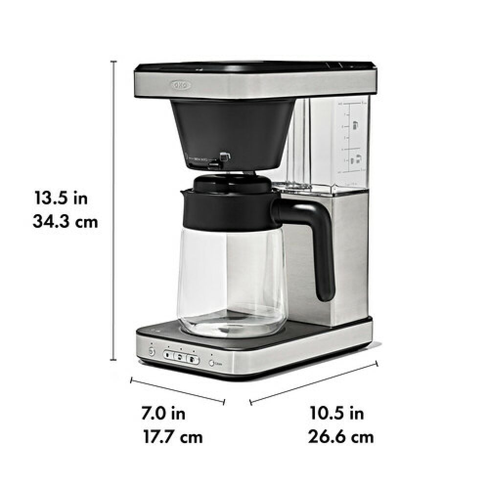 8-Cup Coffee Maker with Podless Single-Serve Function and Glass Carafe E3