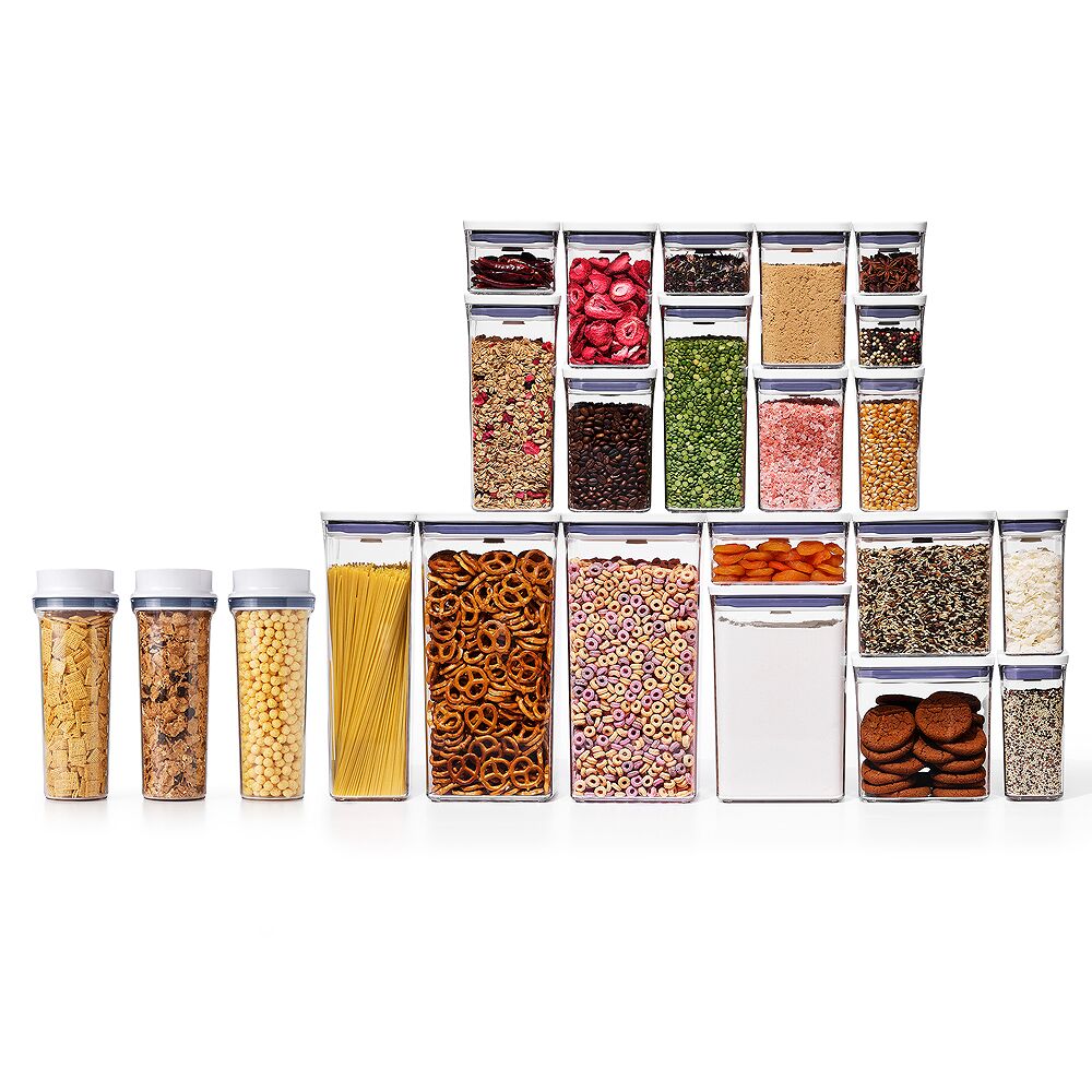 3 Piece Cereal Dispenser Set & 20-Piece POP Container Set Bundle I9