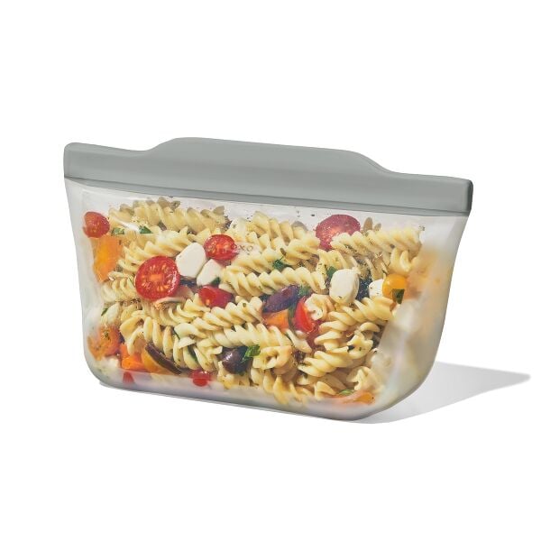 Silicone Reusable Bag Stand-Up Quart (32 oz) - Fog B3