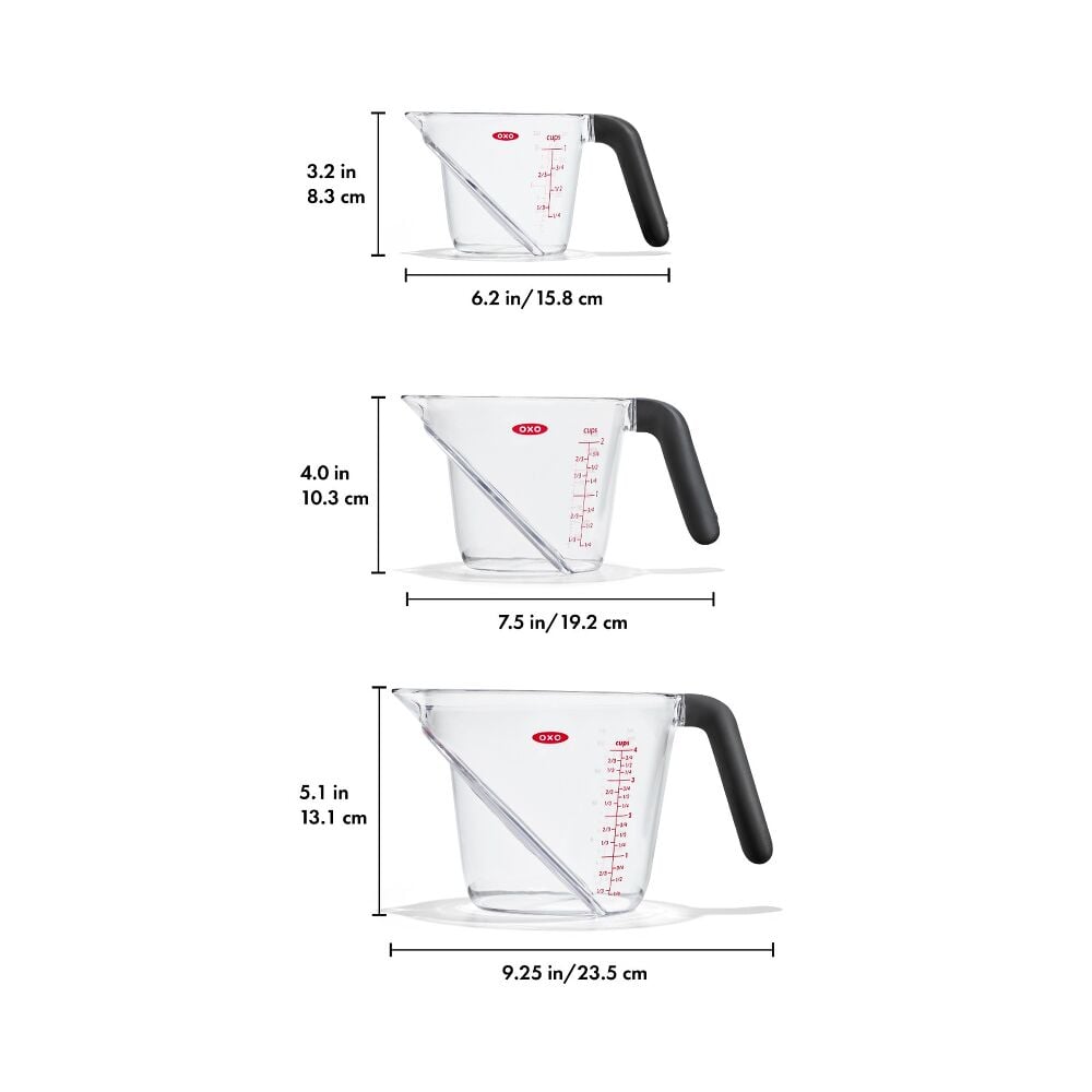 3 Piece Angled Measuring Cup Set E8