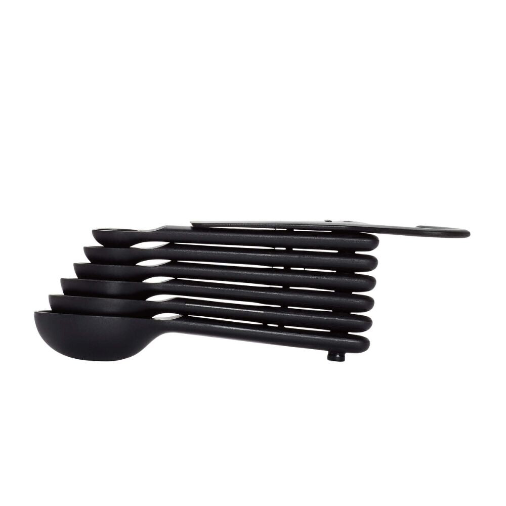 7 Piece Plastic Measuring Spoons - Black P6