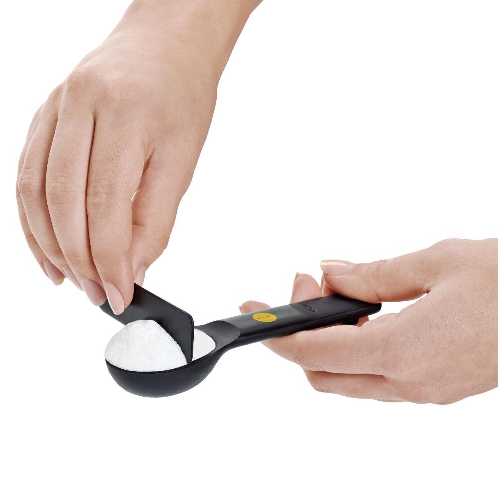 7 Piece Plastic Measuring Spoons - Black P6