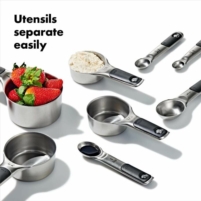 Stainless Steel Measuring Cups and Spoons Set W1