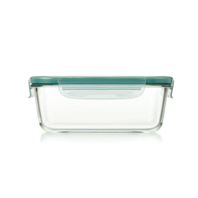 Smart Seal 8 Cup Glass Rectangle Container - Teal O0