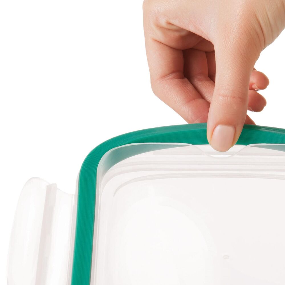 Smart Seal 3.5 Cup Glass Rectangle Container - Teal K7