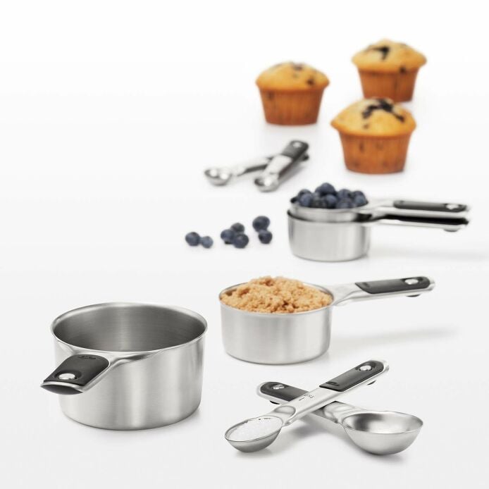 Stainless Steel Measuring Cups and Spoons Set W1