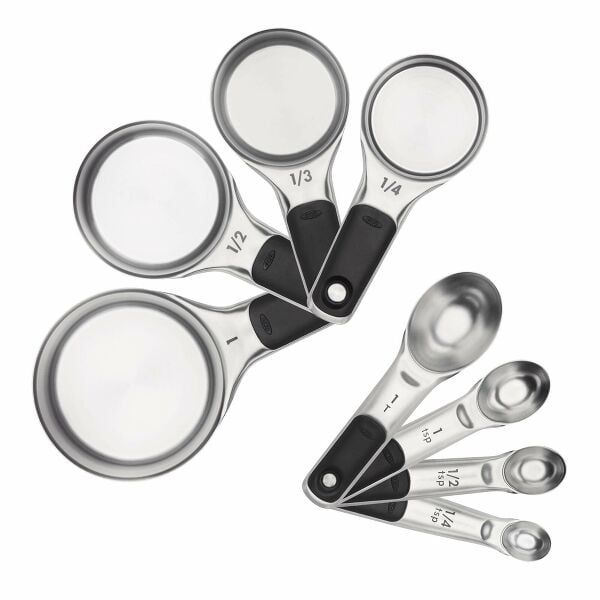 Stainless Steel Measuring Cups and Spoons Set W1