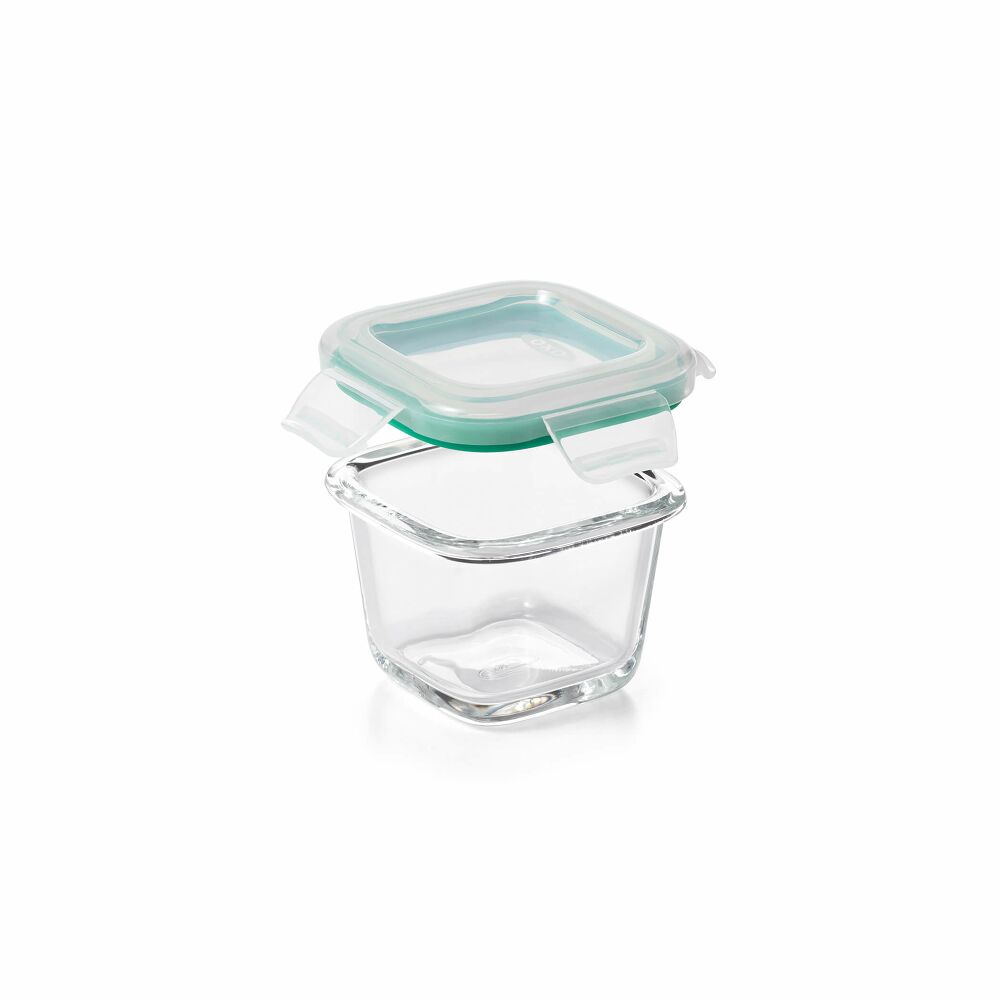 4 Piece Smart Seal Glass Mini Square Container Set U9