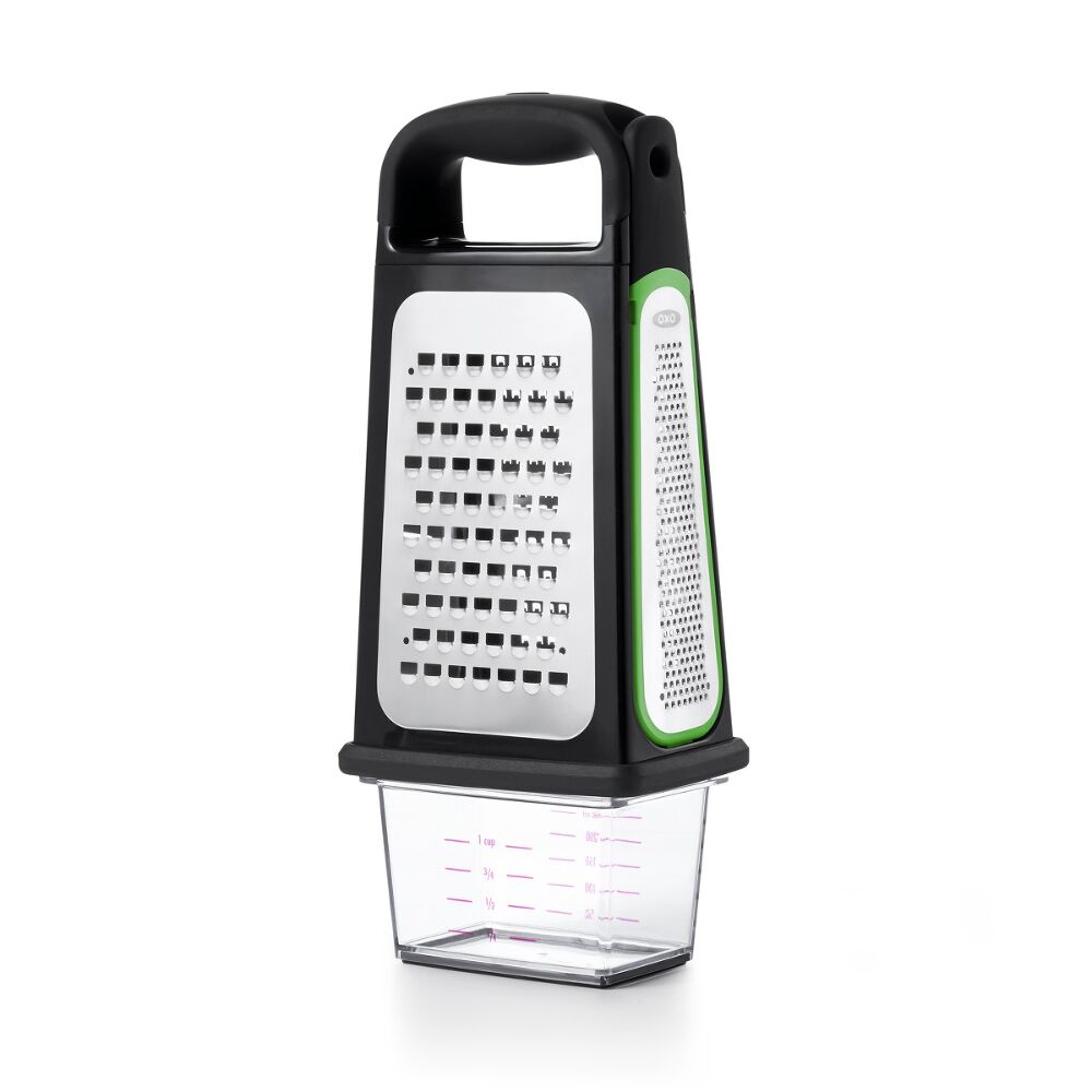 Etched Box Grater With Removable Zester D6