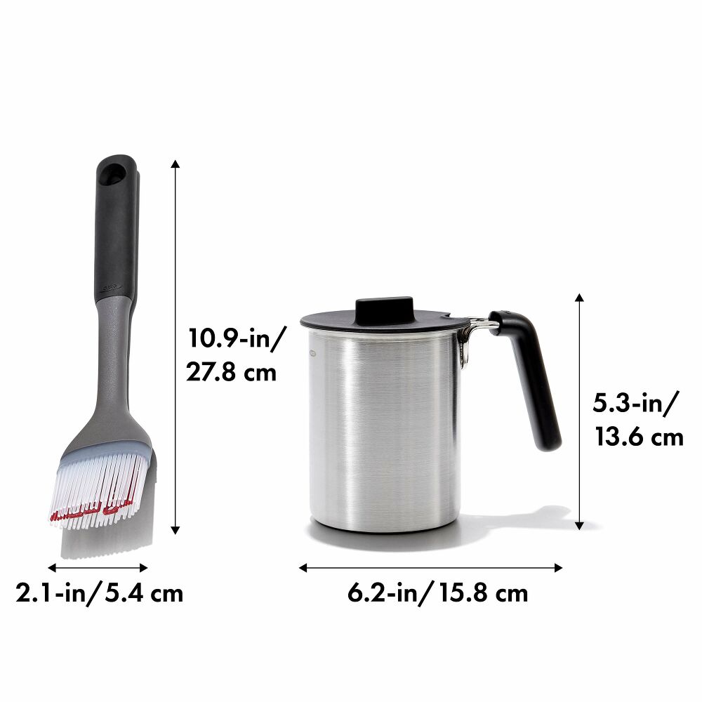 Grilling Basting Pot and Brush Set G5