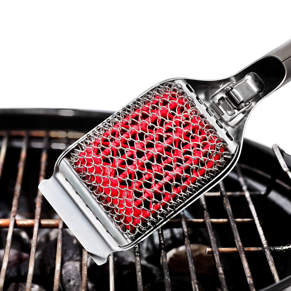 Coiled Grill Brush With Replaceable Head S9