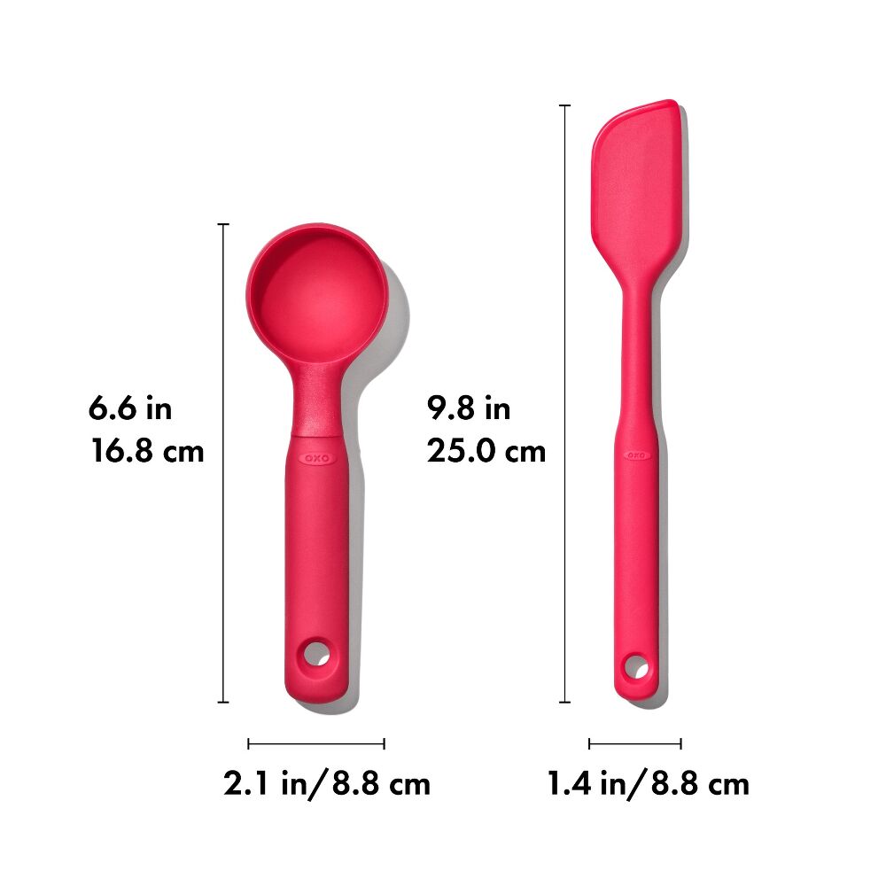 Silicone Cookie Scoop & Small Spatula Set X6