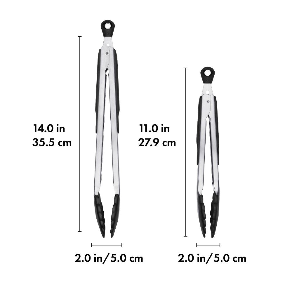2-Piece Tongs with Nylon Heads Set V7
