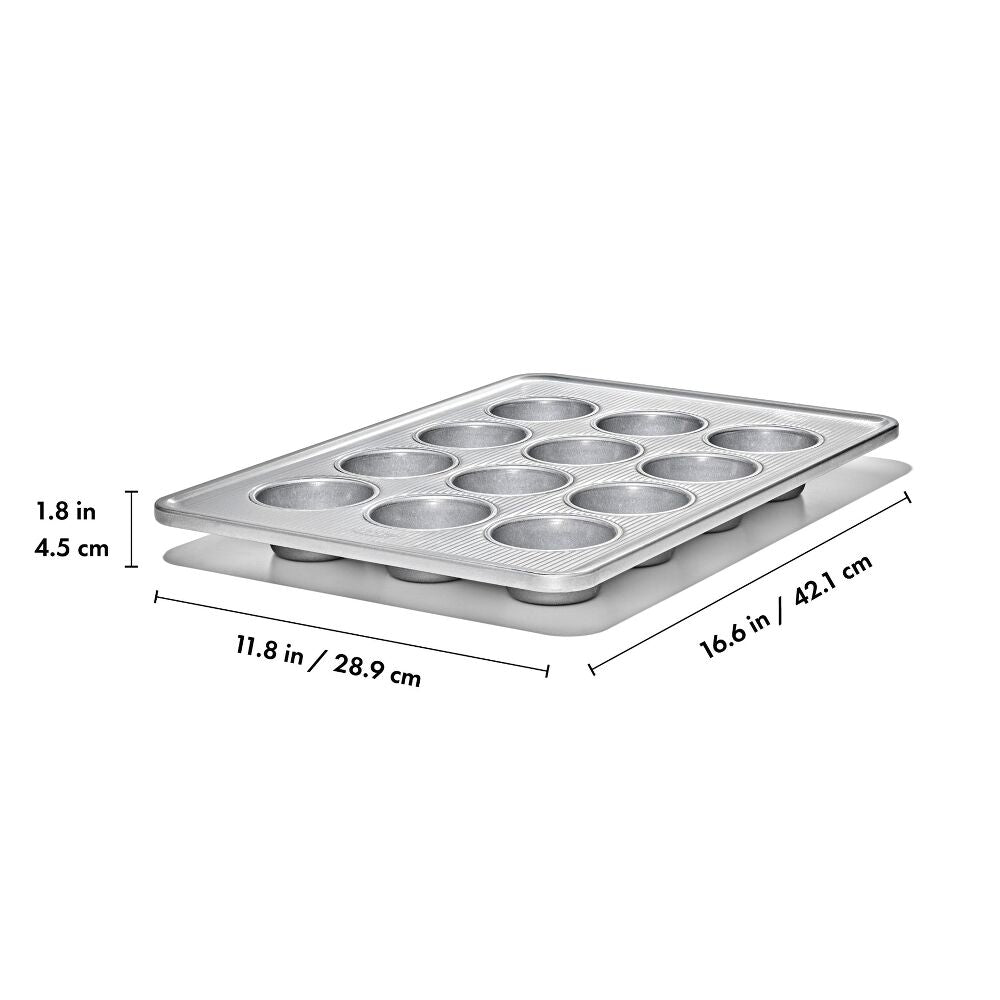Nonstick Pro Clear Coated 12 Cup Muffin Pan M7