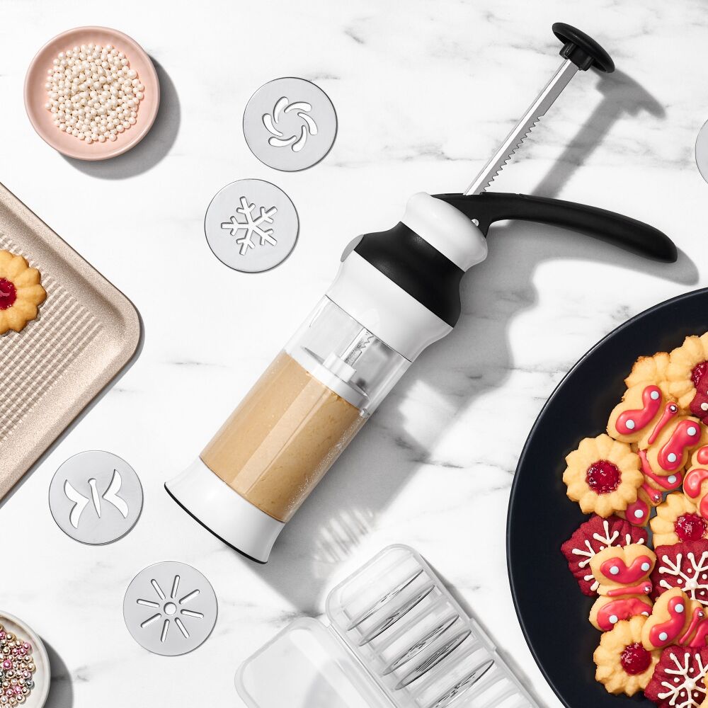 Holiday Cookie Press and Disk Set Bundle S7