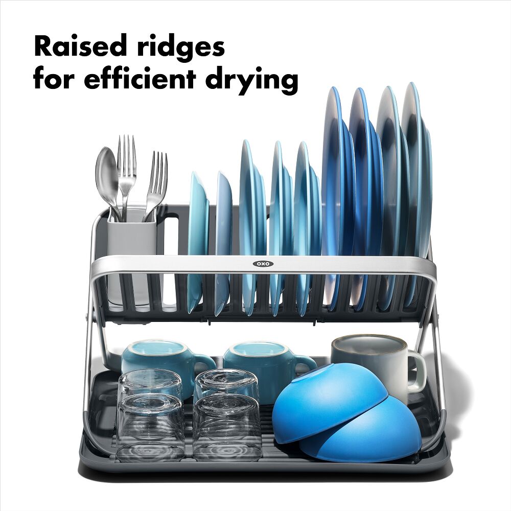 OXO Good Grips Aluminum Fold Flat Dish Rack H6