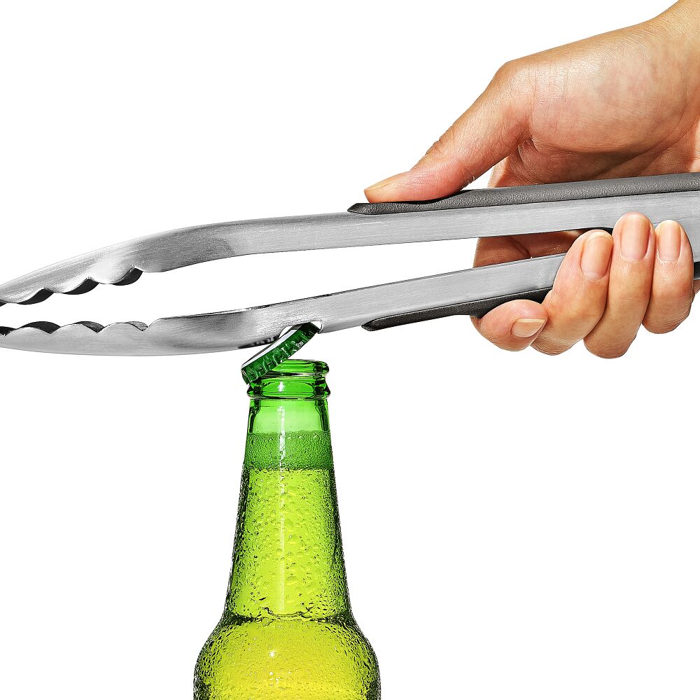 OXO Outdoor 10.5in Camp Stove Tongs with Bottle Opener C5