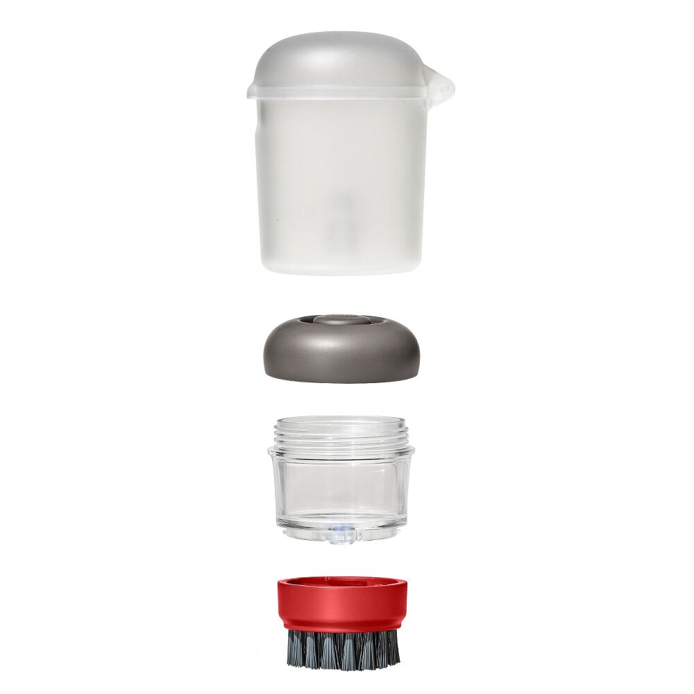Outdoor Soap Dispensing Dish Brush with Storage Case V2