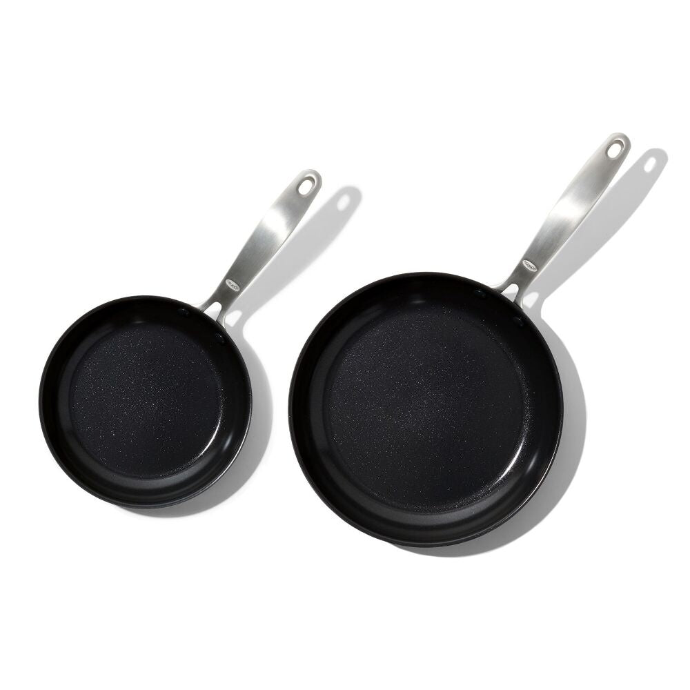 Enhanced Non-Stick 2-Piece Frypan Set — Black O9