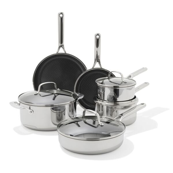 Trident Hybrid Non-Stick Stainless Steel 10-Piece Set L8