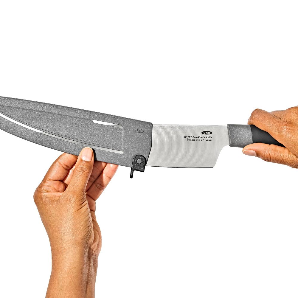 8 in Chefs Knife with Locking Sheath J5