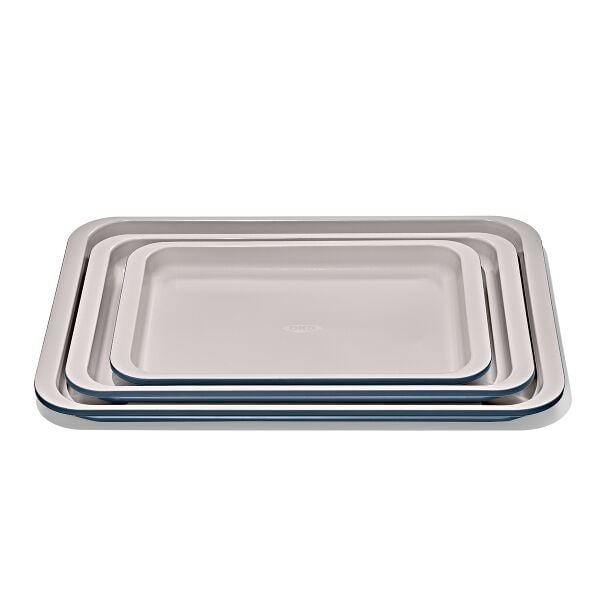Non-Stick Pro Ceramic Coated Metal Bakeware 3 Pc Set Q2