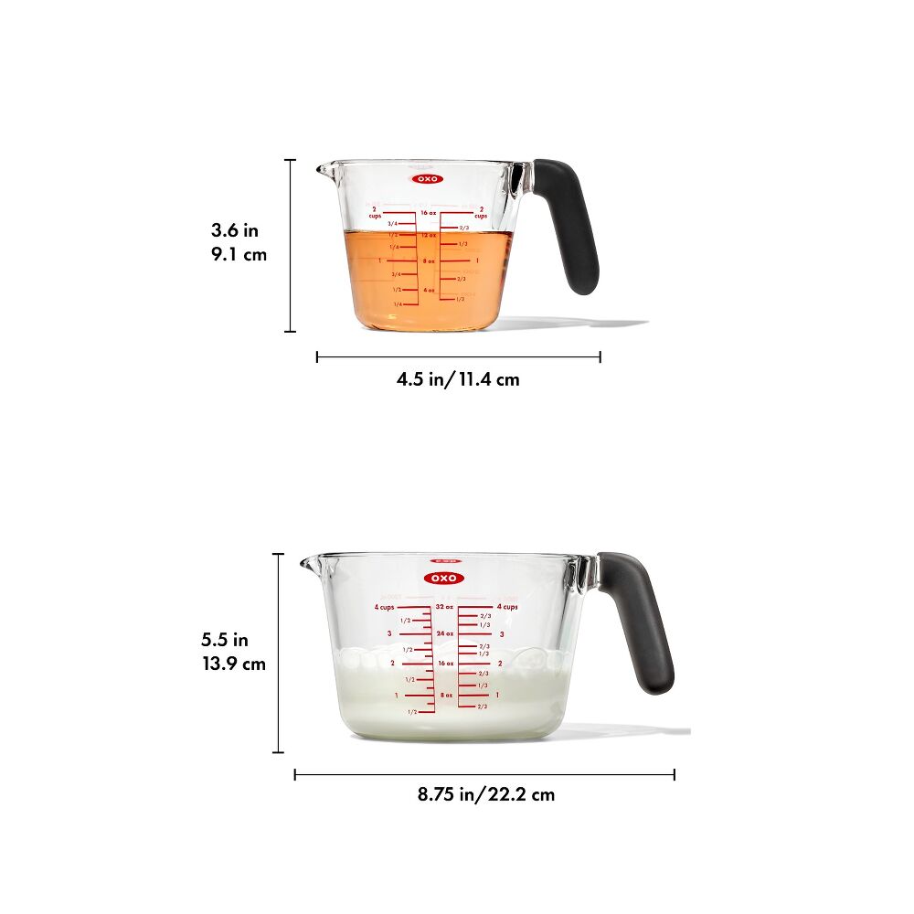 2-Cup and 4-Cup Glass Measuring Cup Set R8