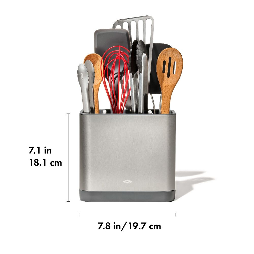 Adjustable Stainless Steel Utensil Holder - Large L4