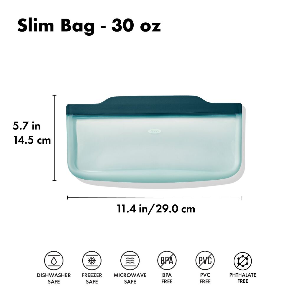 Silicone Reusable Bag - Slim Bag (20 oz) - Lagoon Z8