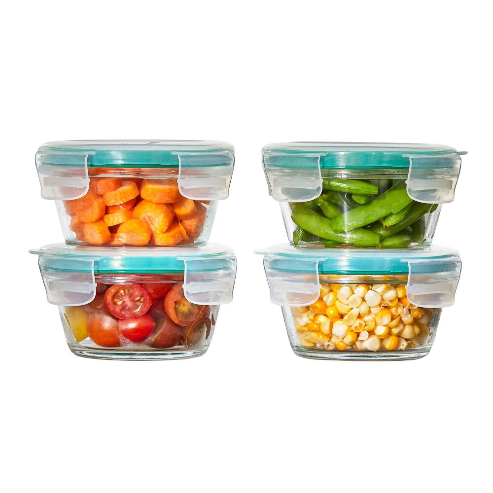 Smart Seal 8-Piece1 Cup Glass Round Container Set C6