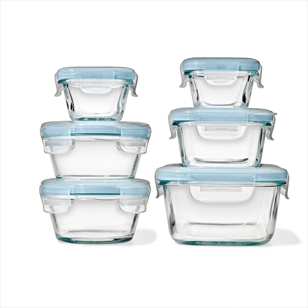 12-Piece Smart Seal Glass Container Set - Arctic Blue E7