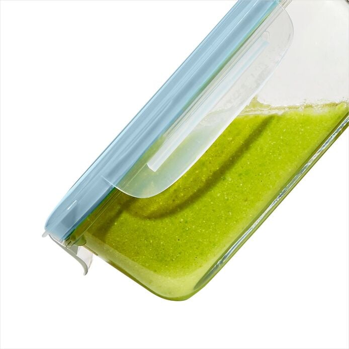 Smart Seal 3.5-Cup Glass Rectangle Container - Arctic Blue I3