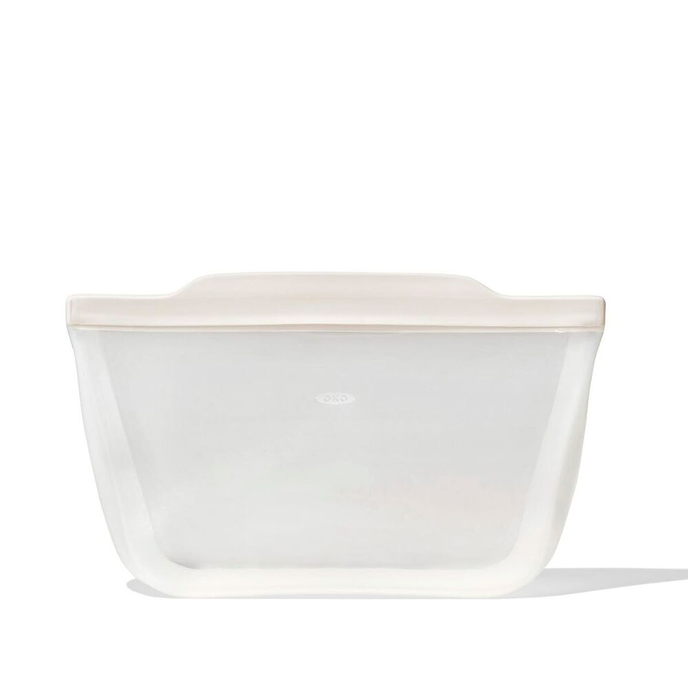 Silicone Reusable Bag - Stand-Up Half Gallon (64 oz) - Oat R1