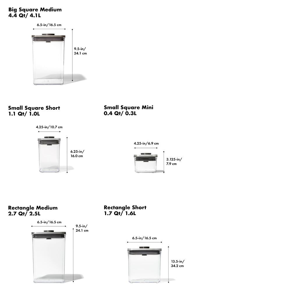 Steel 6-Piece POP Container Set H8