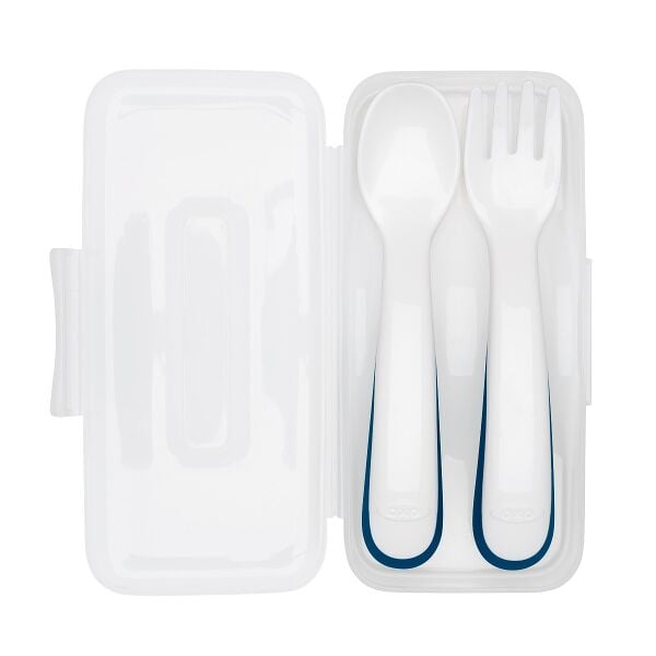 On-the-Go Plastic Fork and Spoon Set with Travel Case T4