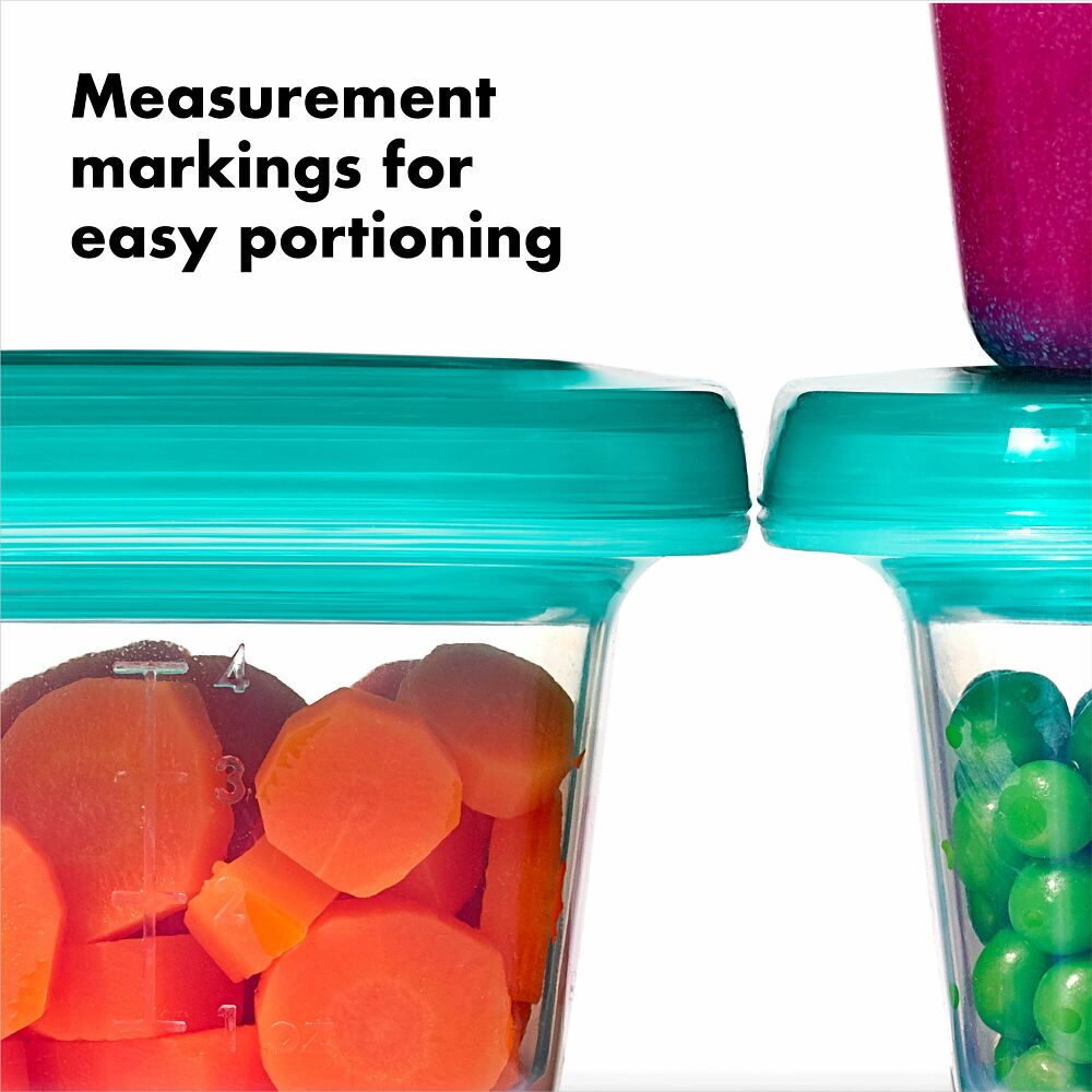 4 oz Baby Blocks™ Silicone Freezer Storage Containers - Tot Teal Z3