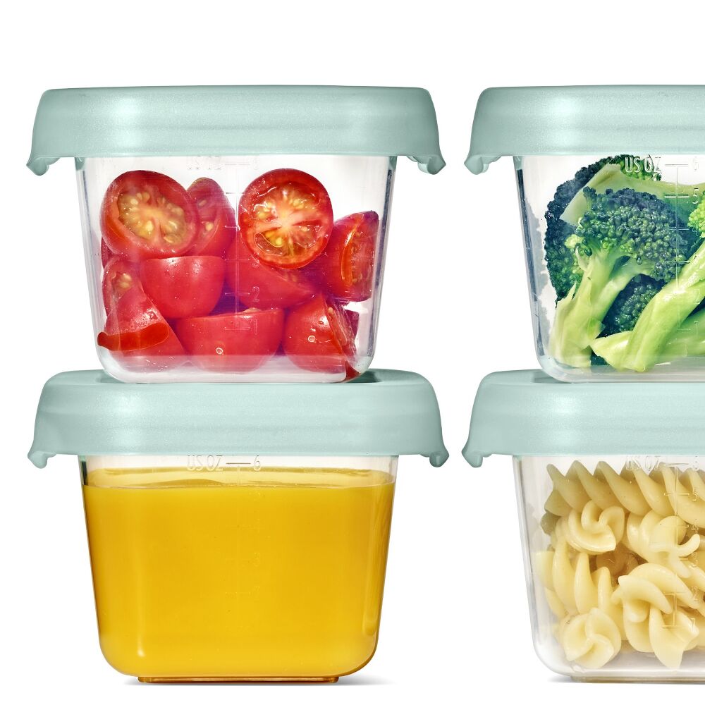 Baby Blocks Food Storage Containers (6 oz) - Opal U2