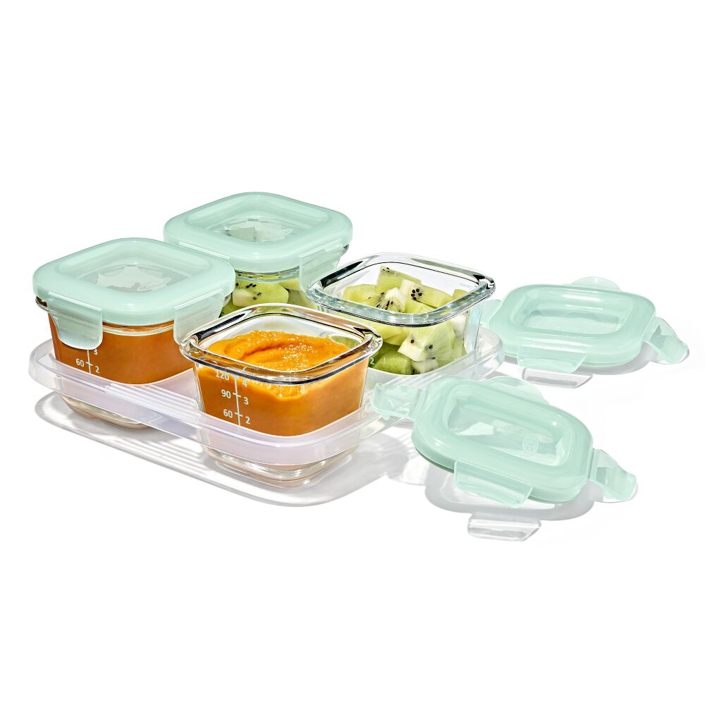 Glass Baby Blocks Food Storage Containers (4 oz) - Opal D9