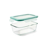 Smart Seal 8 Cup Glass Rectangle Container - Teal O0
