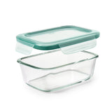 Smart Seal 3.5 Cup Glass Rectangle Container - Teal K7
