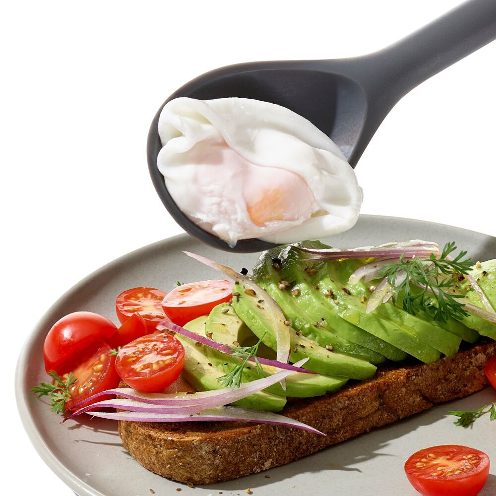 OXO Good Grips Silicone Slotted Spoon - Peppercorn S4