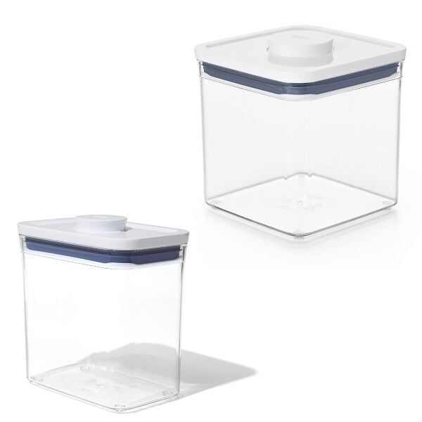POP Container - Rectangle Short (1.7 Qt.) & POP Container - Big Square Short (2.8 Qt.) Bundle F3