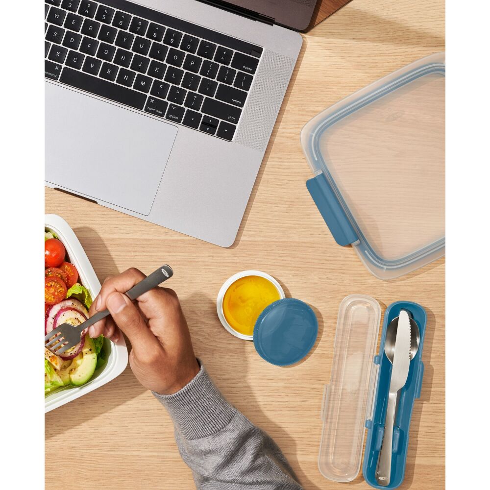 Prep & Go Stainless Steel Utensils With Case - Ocean Blue J4