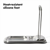 Stainless Steel Spoon Rest with Lid Holder D4
