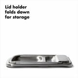 Stainless Steel Spoon Rest with Lid Holder D4